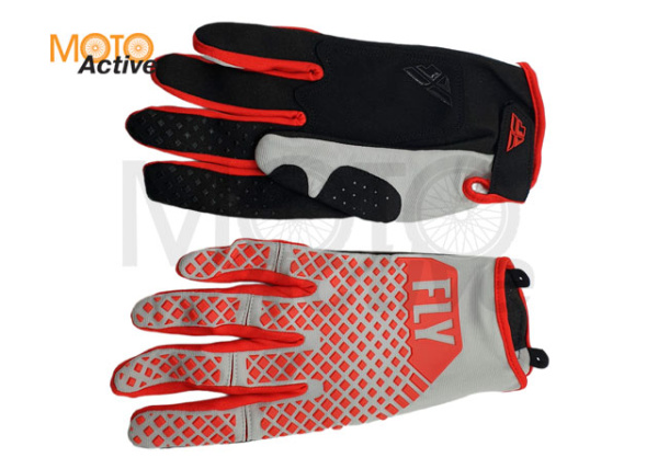 Перчатки FLY RACING KINETIC , серый/красный